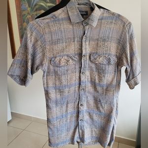 Vintage linen and cotton men's shirt